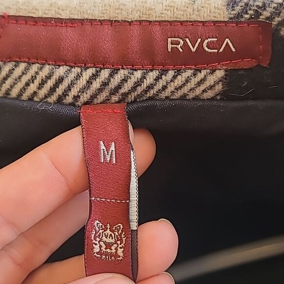 RVCA Wool blend Peacoat Plaid size M - Picture 4 of 5